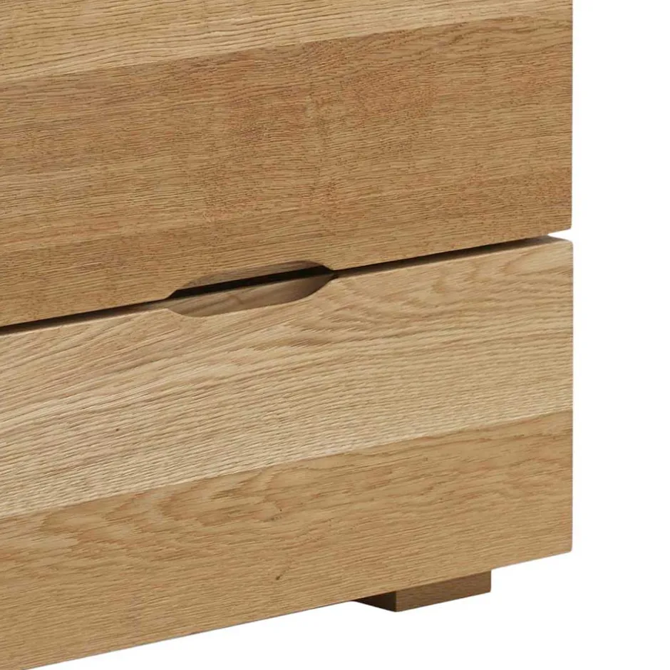 Wohnen Massivholz Nachttisch Sofie mit zwei Schubladen