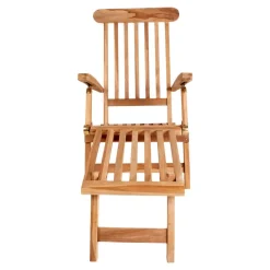 Wohnen Massivholz Outdoor Deckchair aus Teak - Zavamanco