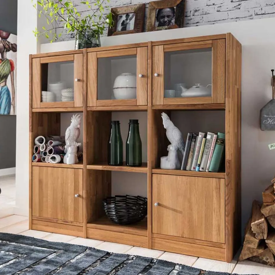 Wohnen Massivholz Raumteiler Levronia aus Wildeiche geölt