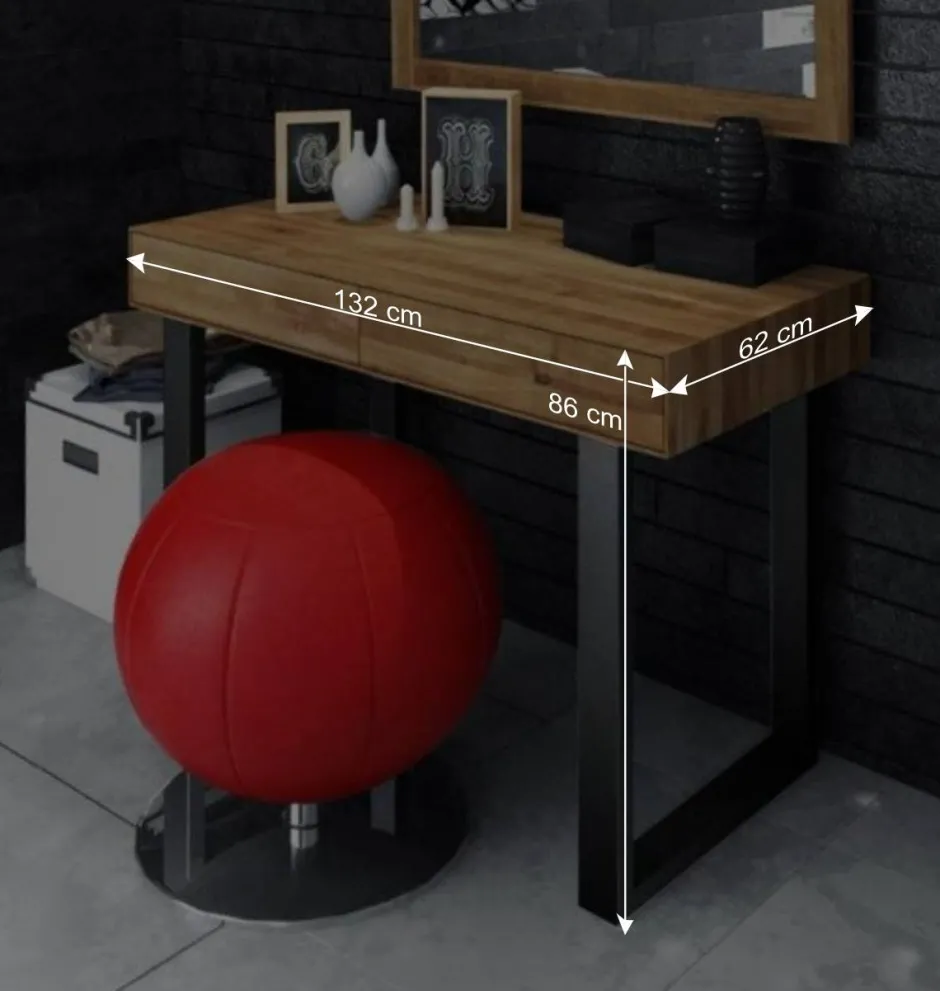 Wohnen Massivholz Schminktisch Manzey aus Wildeiche Massivholz