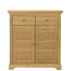 Wohnen Massivholz Schuhschrank mit Lamellentüren - Zavieca