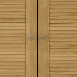 Wohnen Massivholz Schuhschrank mit Lamellentüren - Zavieca