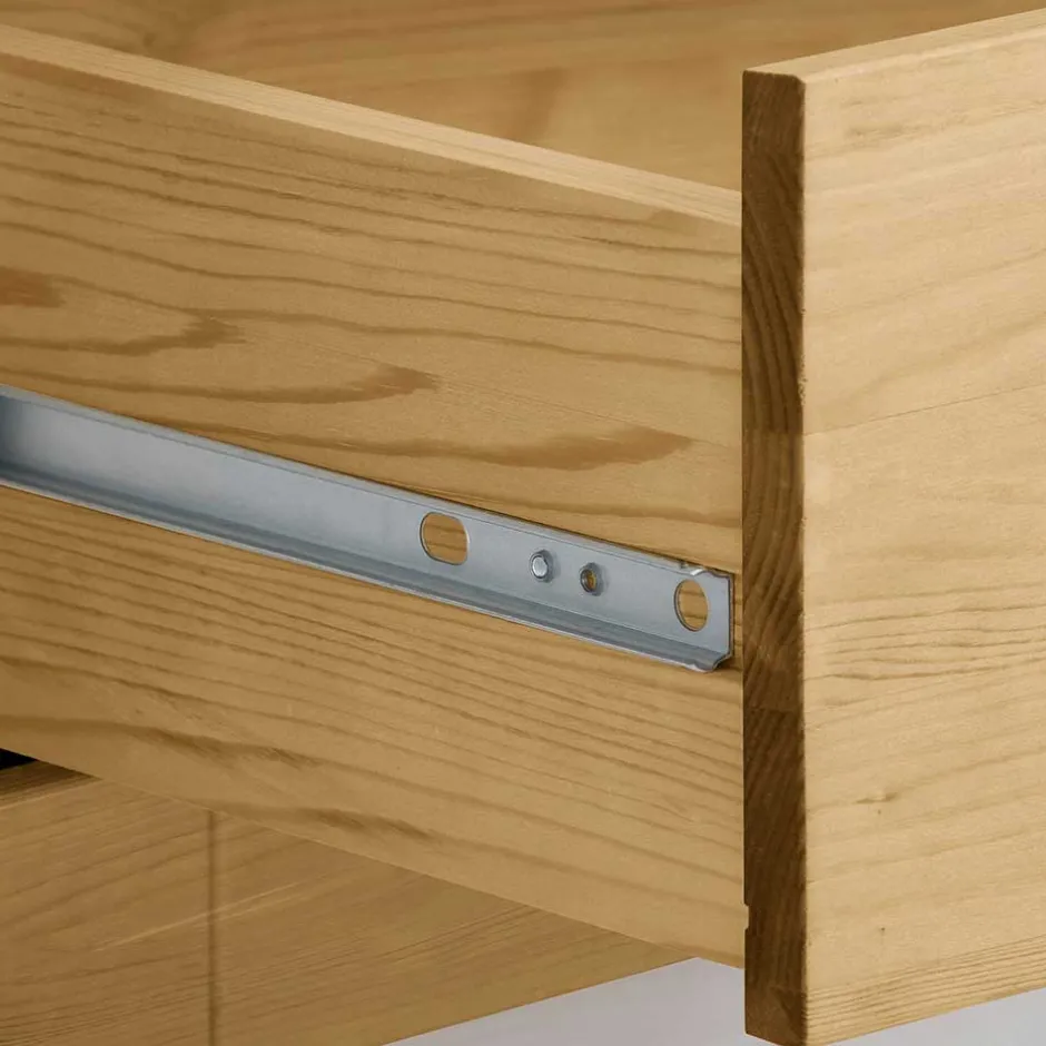 Wohnen Massivholz Schuhschrank mit Lamellentüren - Zavieca