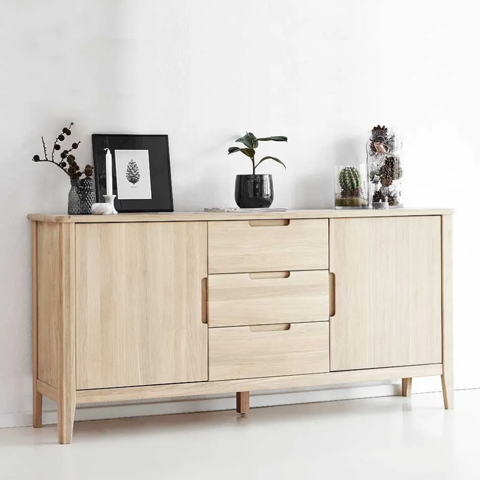 Massivholz Sideboard in Eiche Bianco - Vangus^Wohnen New