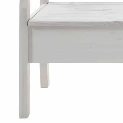 Wohnen Massivholz Sitzbank Onesti aus Kiefer Weiß