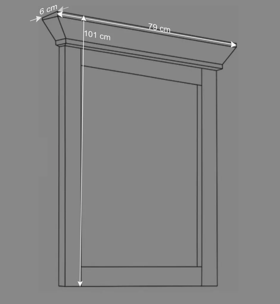 Massivholz Spiegel Satumare in Weiß^Wohnen Clearance