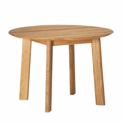 Wohnen Massivholz Tischgruppe Finiossa mit Tisch rund 110cm (fünfteilig)