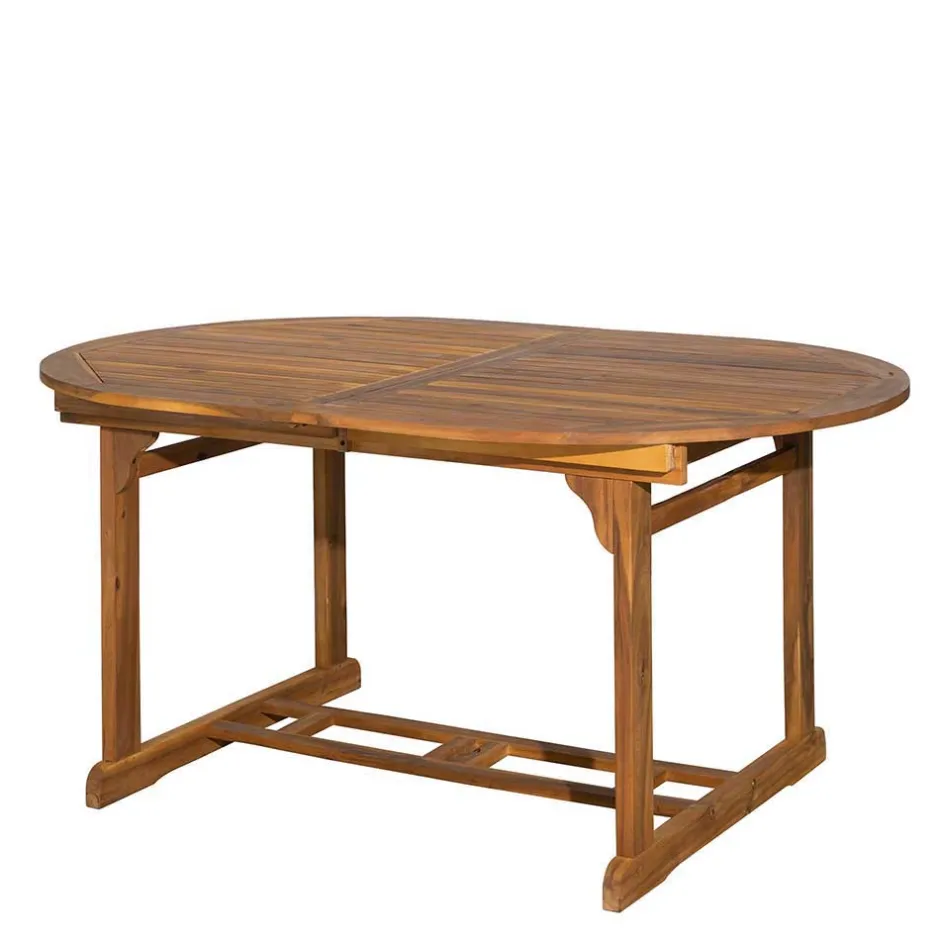 Massivholz Tischgruppe oval - Eliva (vierteilig)^Wohnen Online