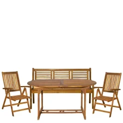 Massivholz Tischgruppe oval - Eliva (vierteilig)^Wohnen Online