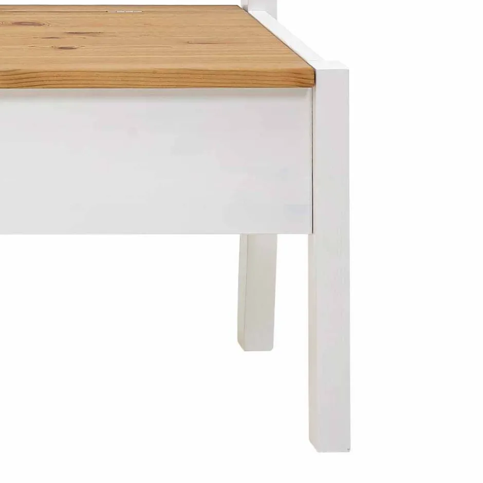 Massivholz Truhenbank Molzau in Weiß^Wohnen Online