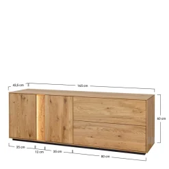 Massivholz TV Kommode mit LED Beleuchtung - Cocondar^Wohnen New