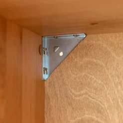 Wohnen Massivholz Vitrine in Eiche mit Schwarz - Eribella