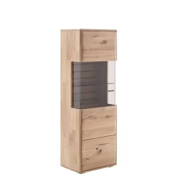 Massivholz Vitrine mit LED Beleuchtung - Azzurian^Wohnen