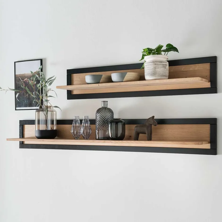 Massivholz Wandboard in Natur & Schwarz - Embleys^Wohnen Best