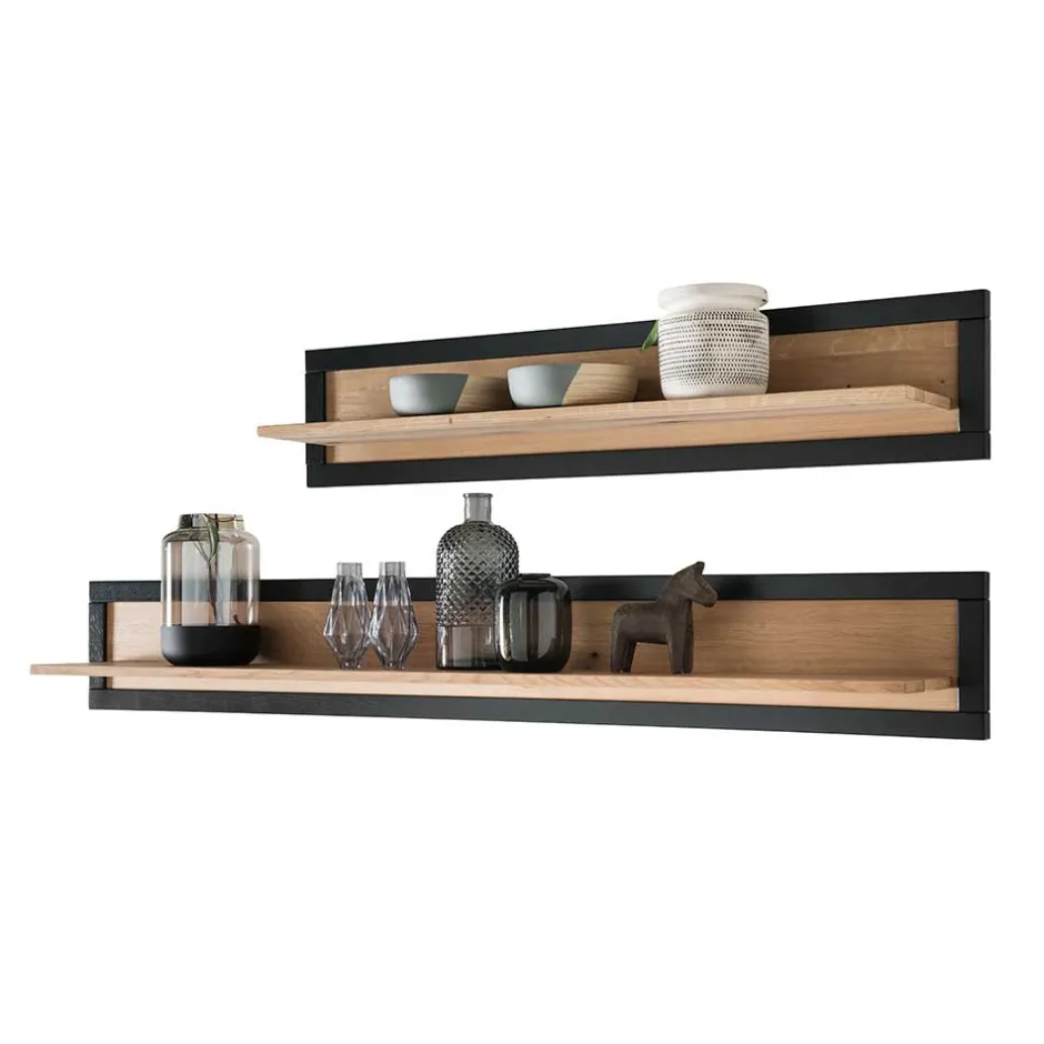 Massivholz Wandboard in Natur & Schwarz - Embleys^Wohnen Best