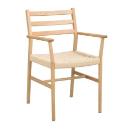 Massivholz-Armlehnenstuhl mit Geflechtsitz - Asko^Wohnen Online
