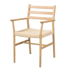 Massivholz-Armlehnenstuhl mit Geflechtsitz - Asko^Wohnen Online