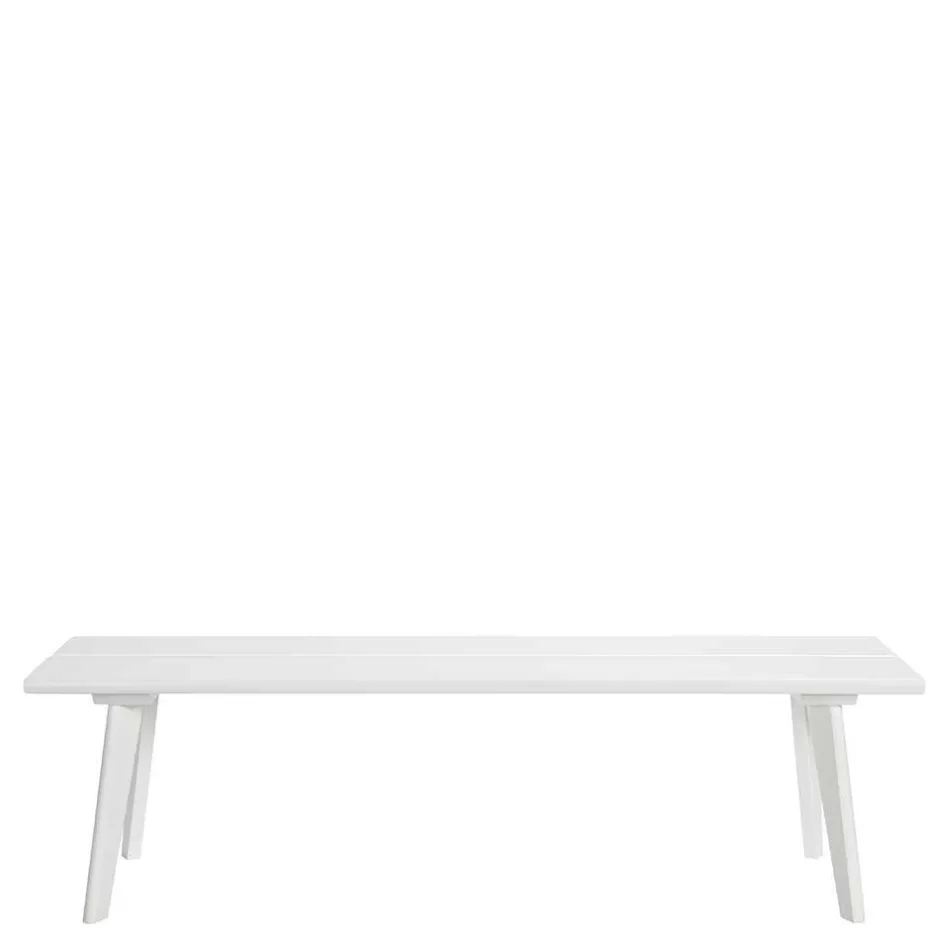 Massivholzbank aus Buche in Weiß lackiert - Bistrita^Wohnen New