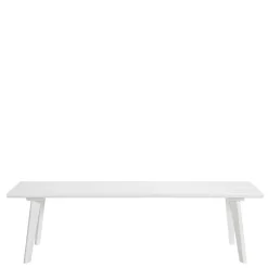 Massivholzbank aus Buche in Weiß lackiert - Bistrita^Wohnen New