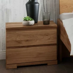 Massivholzbett & 2 Nachtkommoden - Esvilda (dreiteilig)^Wohnen Sale