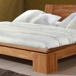 Wohnen Massivholzbett Zamaron aus Kernbuche