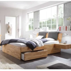Wohnen Massivholz-Doppelbett Brodivana mit Bettschubladen