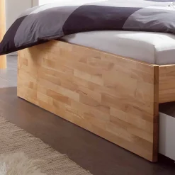 Wohnen Massivholz-Doppelbett Brodivana mit Bettschubladen