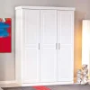 Massivholz-Kleiderschrank Nabrosia in Weiß^Wohnen Clearance