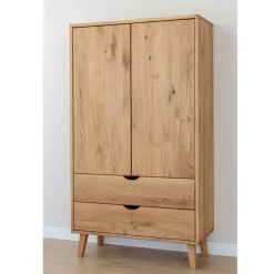 Massivholz-Kleiderschrank mit zwei Schubladen - Fabijola^Wohnen Sale