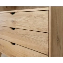 Wohnen Massivholz-Kommode mit Fach und drei Schubladen - Fabijola