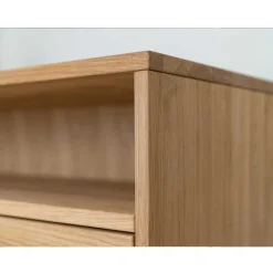 Wohnen Massivholz-Kommode mit Fach und drei Schubladen - Fabijola