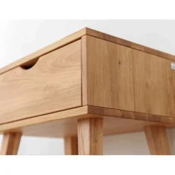 Wohnen Massivholz-Nachtkommode mit Schublade - Fabijola