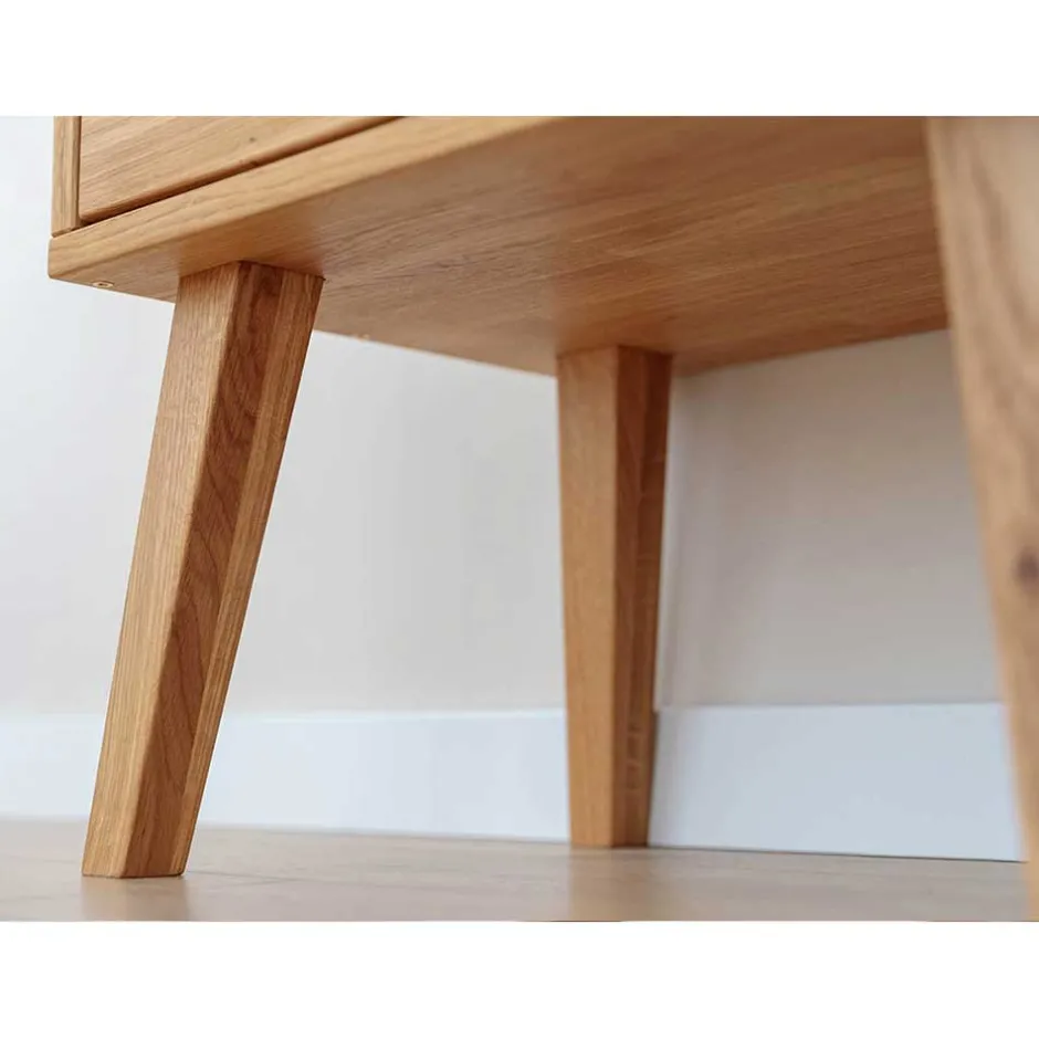 Wohnen Massivholz-Nachtkommode mit Schublade - Fabijola