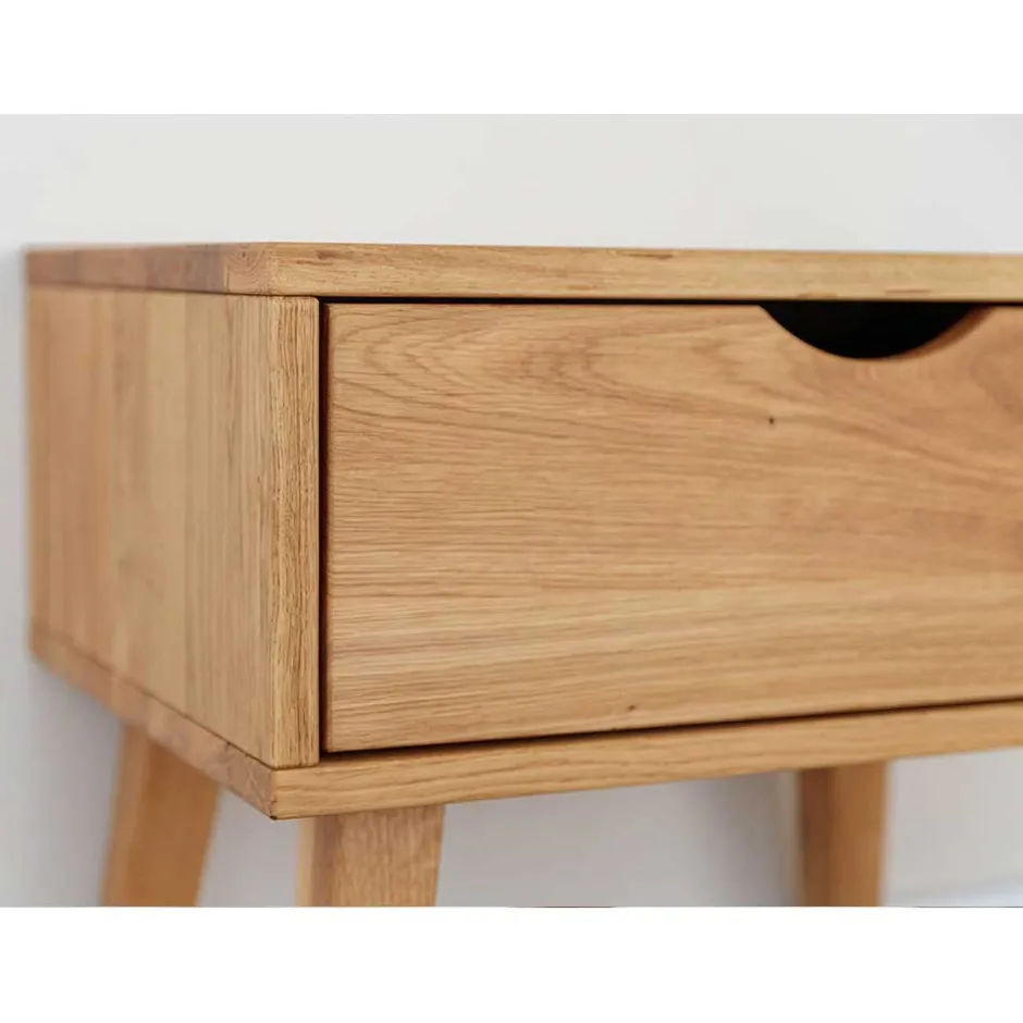 Wohnen Massivholz-Nachtkommode mit Schublade - Fabijola