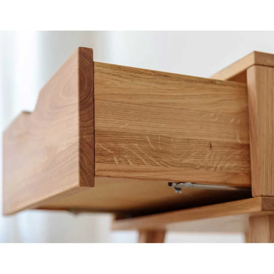 Wohnen Massivholz-Nachtkommode mit Schublade - Fabijola