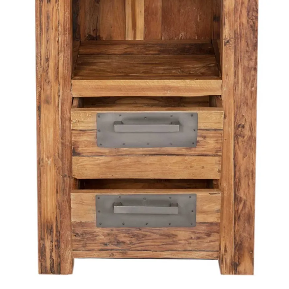 Wohnen Massivholzregal Ragista aus Teak Recyclingholz