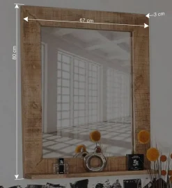 Massivholzspiegel Indri aus Mangobaum^Wohnen Best