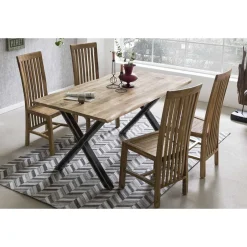 Massivholzstuhl Mangato mit hoher Lehne^Wohnen Discount