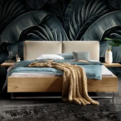 Material Mix Doppelbett und Nachttischen - Kaldes (dreiteilig)^Wohnen Hot