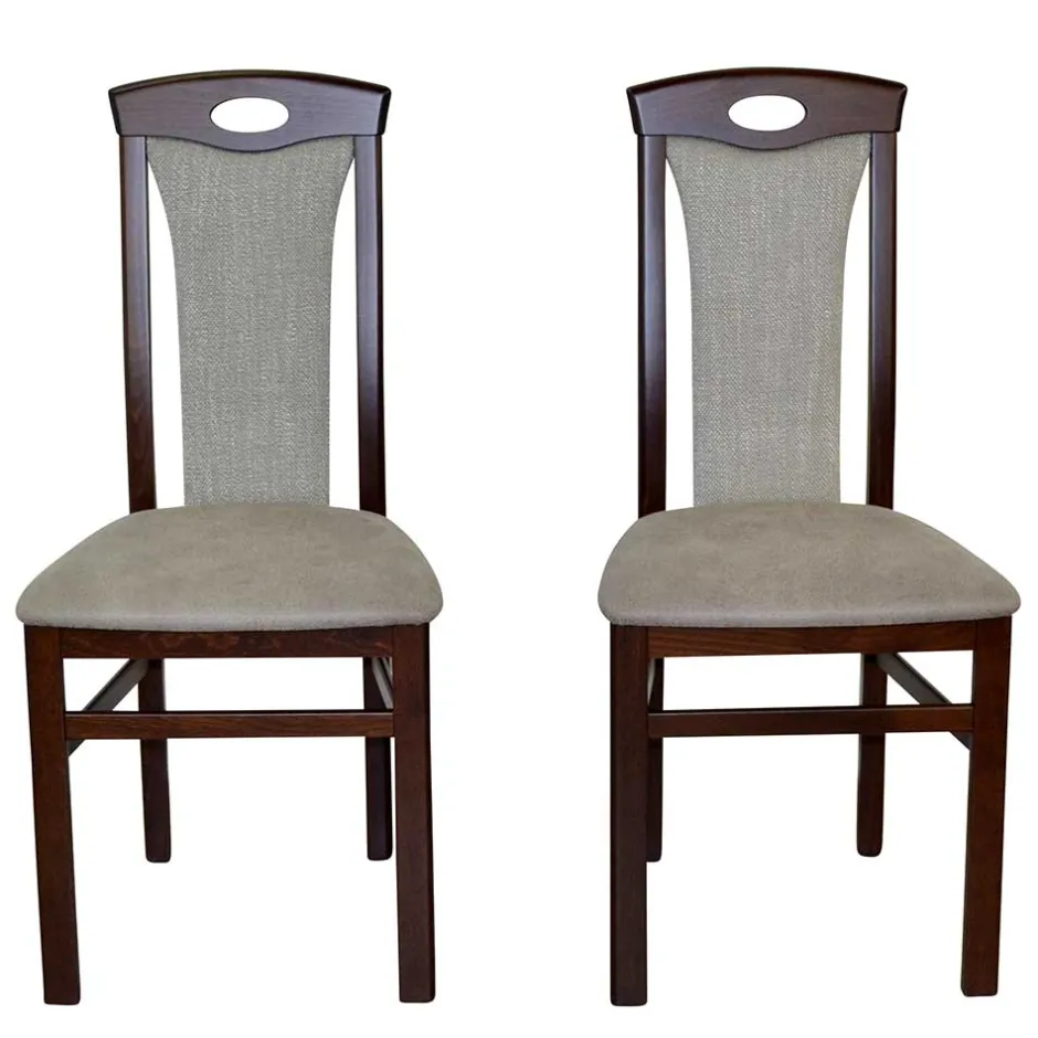 Material Mix Stühle gepolstert - Silevos (2er Set)^Wohnen Discount