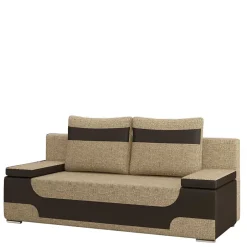 Wohnen Material-Mix-Schlafsofa in Beige und Braun - Swan
