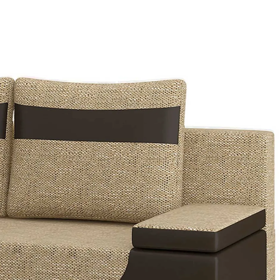 Wohnen Material-Mix-Schlafsofa in Beige und Braun - Swan