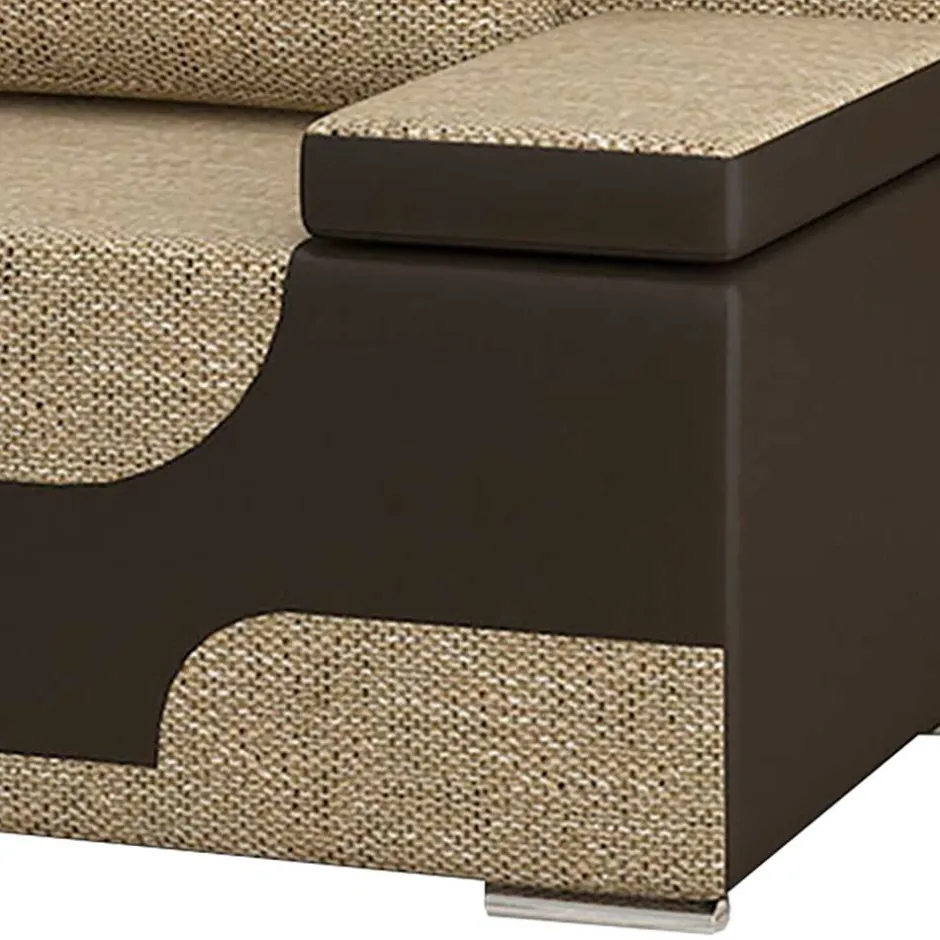 Wohnen Material-Mix-Schlafsofa in Beige und Braun - Swan