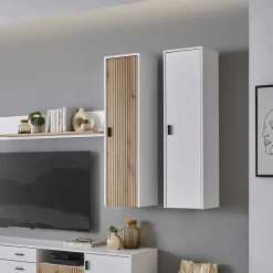 Wohnen Mattweißer Hängeschrank fürs Wohnzimmer - Dualkos