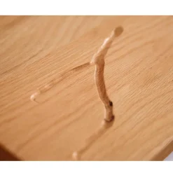 Mattweißes Highboard mit Asteiche massiv - Vangels^Wohnen