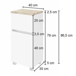 Möbel Badezimmer Set in Weiß - Misbonas (vierteilig)^Wohnen Discount