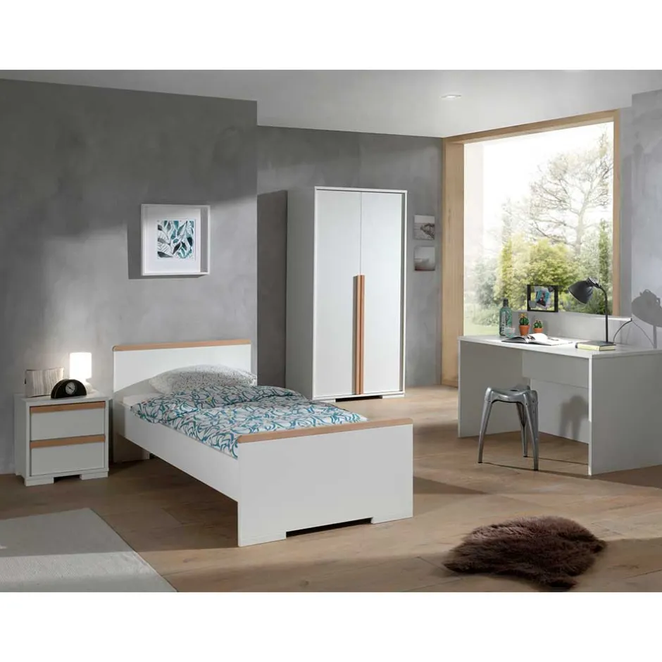 Möbel für das Jugendzimmer in Weiß - Eldrus (vierteilig)^Wohnen Outlet