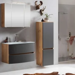 Wohnen Möbel fürs Badezimmer zweifarbig - Larutta (dreiteilig)