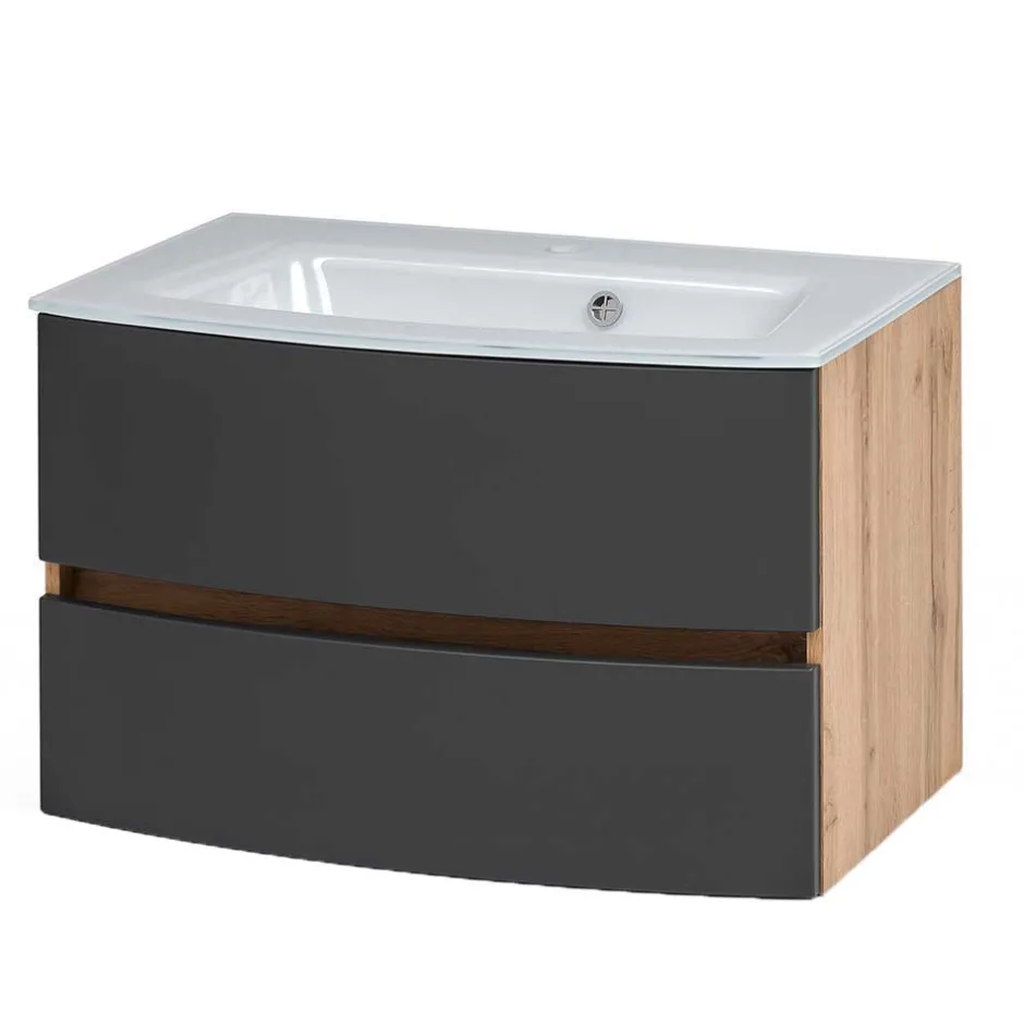 Wohnen Möbel fürs Badezimmer zweifarbig - Larutta (dreiteilig)