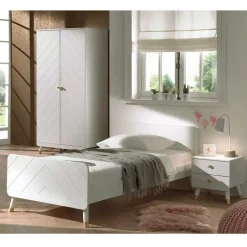 Wohnen Möbel Jugendzimmer in Weiß - Zimventa (dreiteilig)